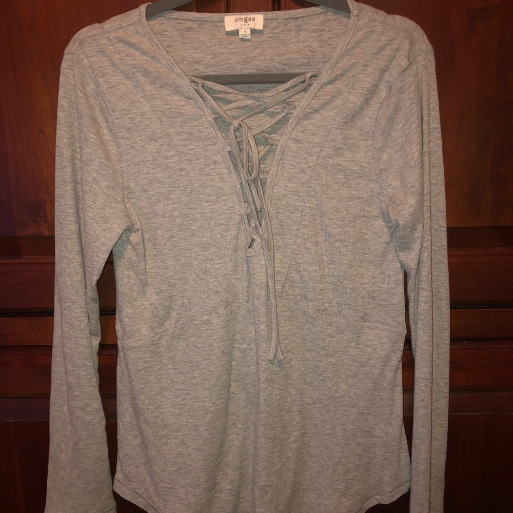 Gray Casual Top